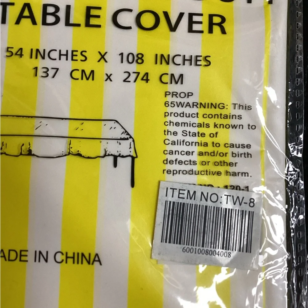 Set of 4 Heavy Duty Disposable Table Cover - Party Supplies 54 x 108
